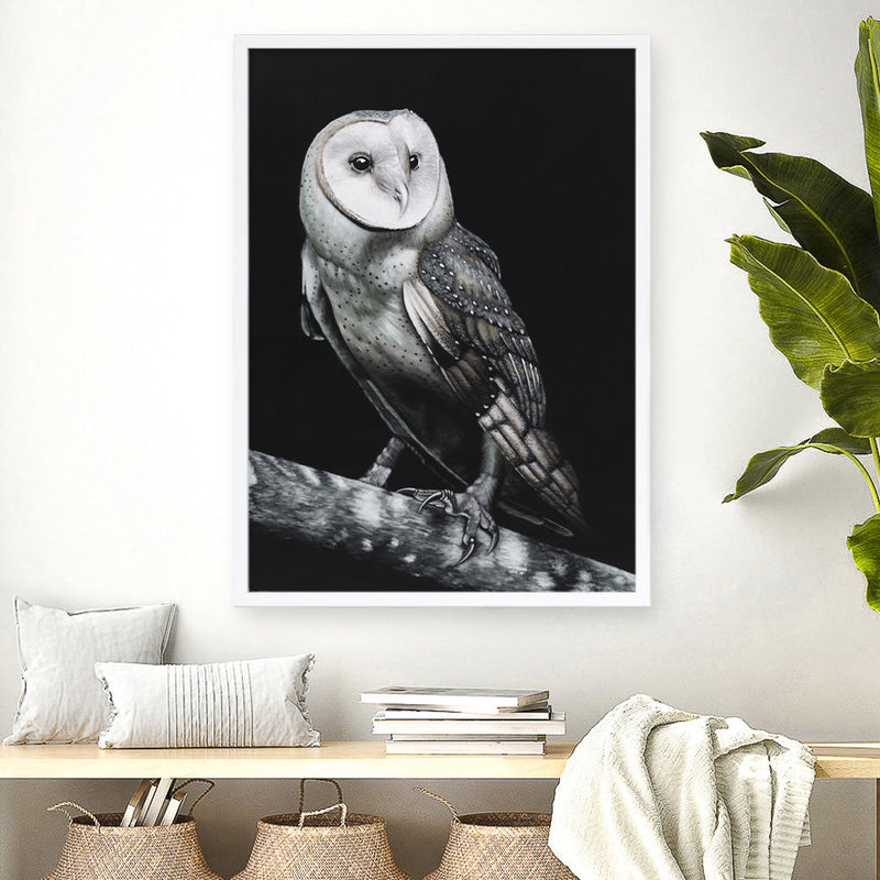Shop Owl Art Print a painted bird themed wall art print from The Print Emporium wall artwork collection - Buy Australian made fine art painting style poster and framed prints for the home and your interior decor room, TPE-039-AP