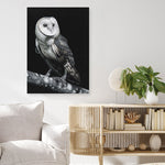 Shop Owl Canvas Print a painted bird themed framed canvas wall art print from The Print Emporium artwork collection - Buy Australian made fine art painting style stretched canvas prints for the home and your interior decor space, TPE-039-CA-35X46-NF