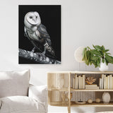 Shop Owl Canvas Print a painted bird themed framed canvas wall art print from The Print Emporium artwork collection - Buy Australian made fine art painting style stretched canvas prints for the home and your interior decor space, TPE-039-CA-35X46-NF