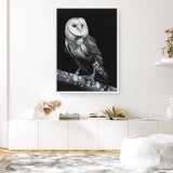 Shop Owl Canvas Print a painted bird themed framed canvas wall art print from The Print Emporium artwork collection - Buy Australian made fine art painting style stretched canvas prints for the home and your interior decor space, TPE-039-CA-35X46-NF