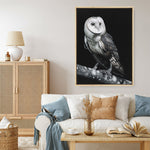 Shop Owl Canvas Print a painted bird themed framed canvas wall art print from The Print Emporium artwork collection - Buy Australian made fine art painting style stretched canvas prints for the home and your interior decor space, TPE-039-CA-35X46-NF