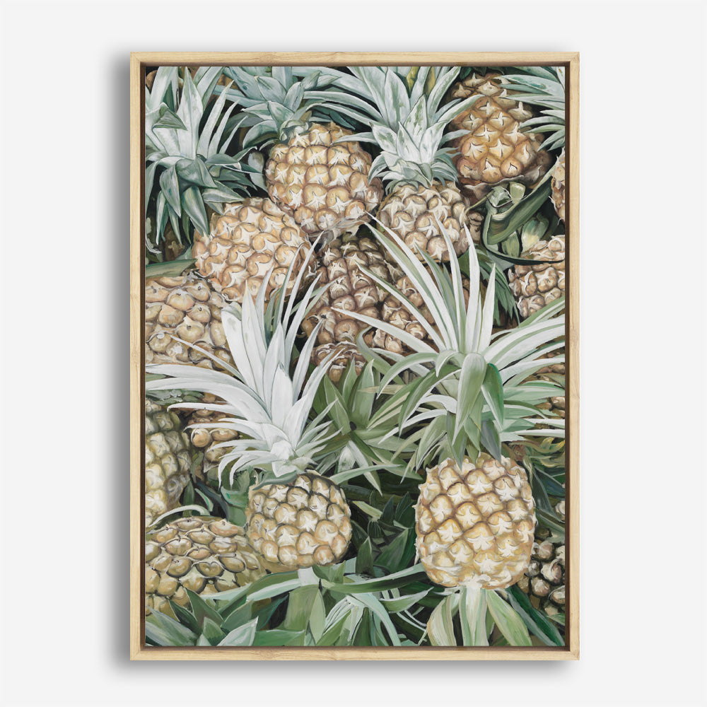 Shop Painted Pineapples Canvas Print a coastal themed painted framed canvas wall art print from The Print Emporium artwork collection - Buy Australian made fine art painting style stretched canvas prints for the home and your interior decor space, TPE-428-CA-35X46-NF