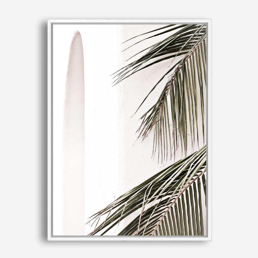Shop Palm Building Photo Canvas Print a coastal themed photography framed stretched canvas print from The Print Emporium wall artwork collection - Buy Australian made prints for the home and your interior decor space, TPE-964-CA-35X46-NF
