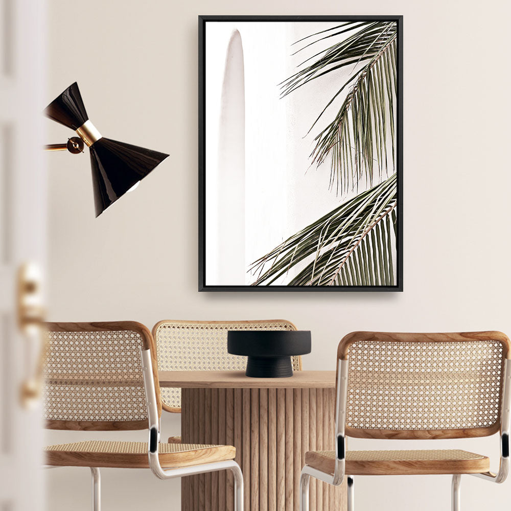 Shop Palm Building Photo Canvas Print a coastal themed photography framed stretched canvas print from The Print Emporium wall artwork collection - Buy Australian made prints for the home and your interior decor space, TPE-964-CA-35X46-NF