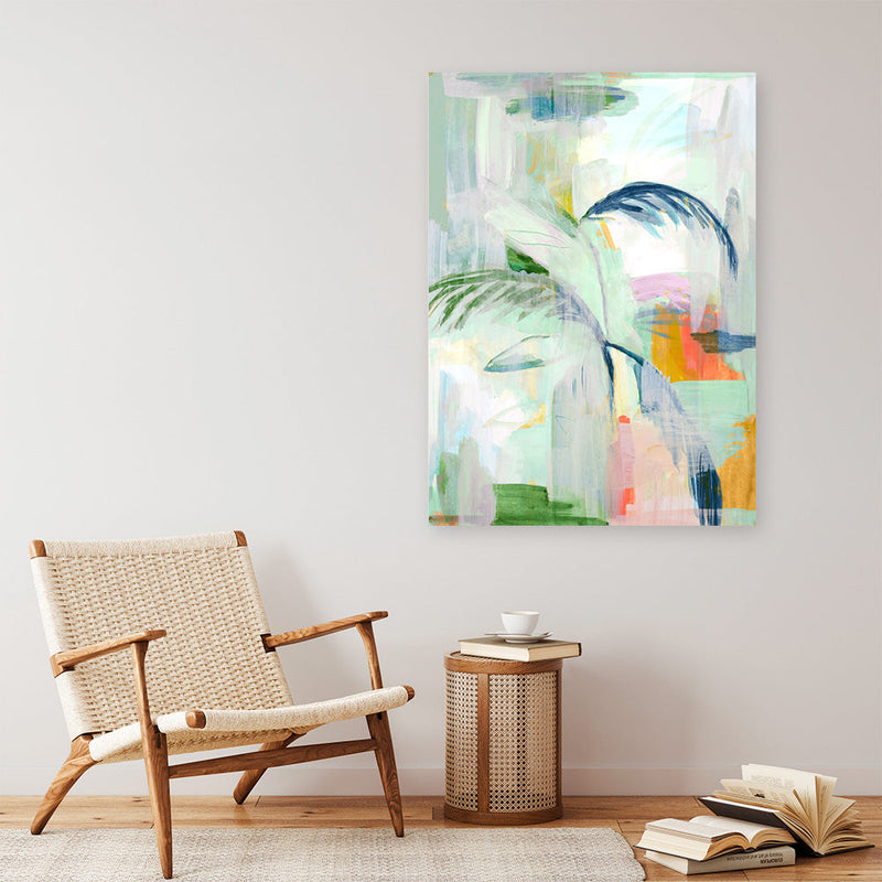 Shop Palm City Canvas Print a painted abstract themed framed canvas wall art print from The Print Emporium artwork collection - Buy Australian made fine art painting style stretched canvas prints for the home and your interior decor space, TPE-PC-HN055-CA-35X46-NF