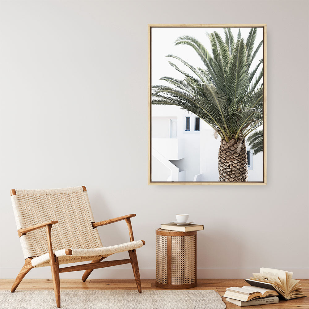 Shop Palm Courtyard Photo Canvas Print a coastal themed photography framed stretched canvas print from The Print Emporium wall artwork collection - Buy Australian made prints for the home and your interior decor space, TPE-1288-CA-35X46-NF