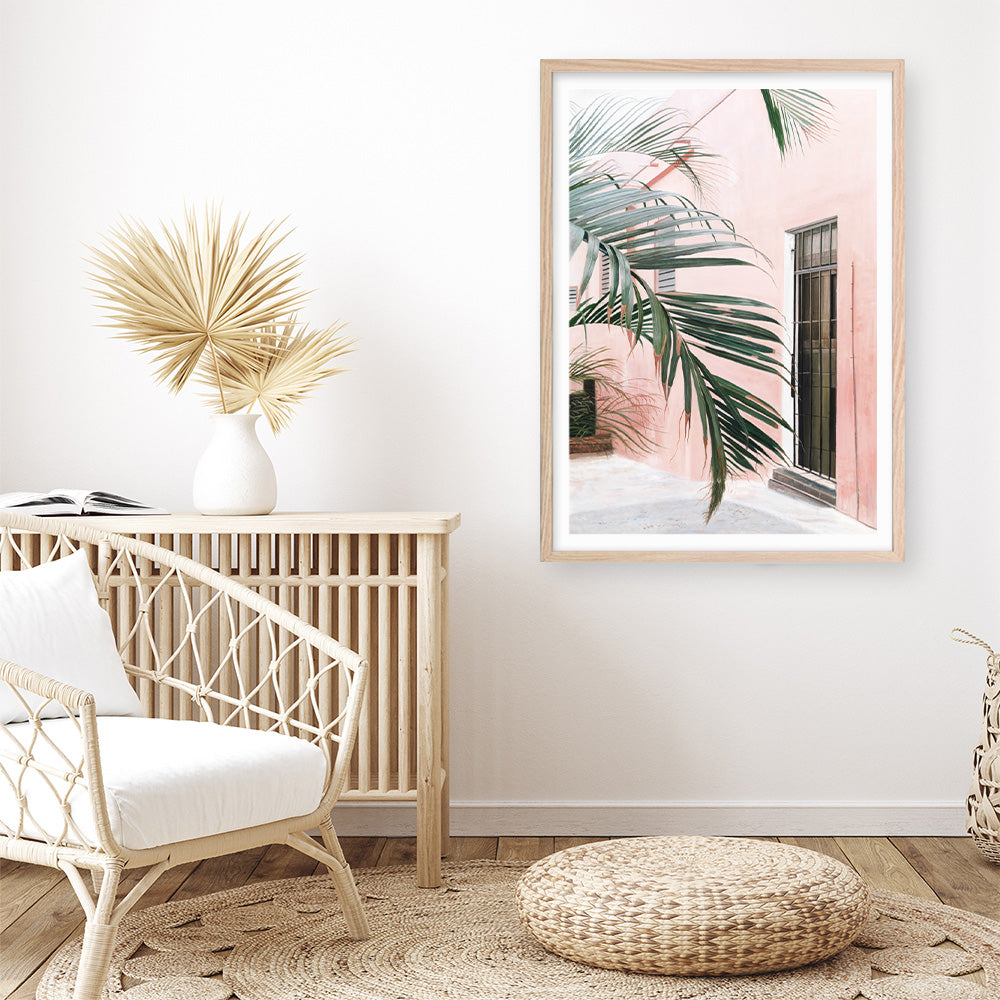 Shop Palm Doorway I Art Print a coastal themed painted wall art print from The Print Emporium wall artwork collection - Buy Australian made fine art painting style poster and framed prints for the home and your interior decor room, TPE-661-AP