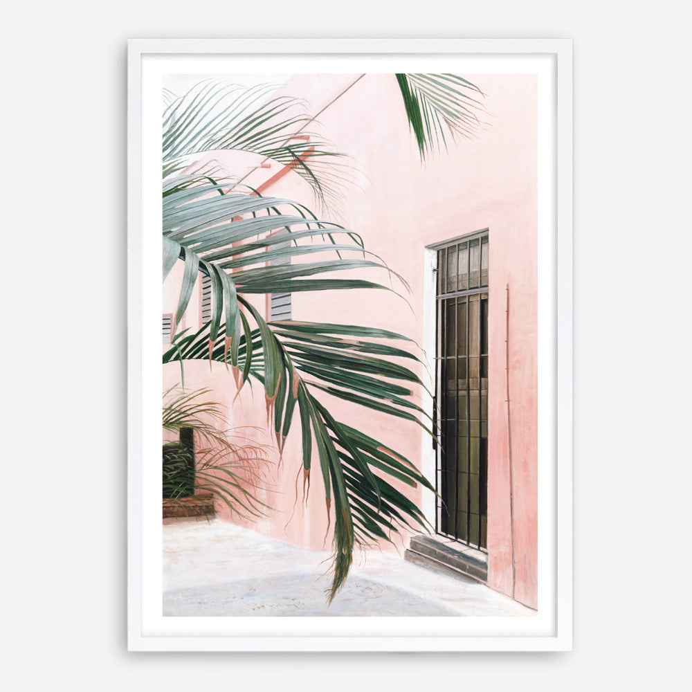 Shop Palm Doorway I Art Print a coastal themed painted wall art print from The Print Emporium wall artwork collection - Buy Australian made fine art painting style poster and framed prints for the home and your interior decor room, TPE-661-AP