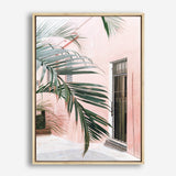 Shop Palm Doorway I Canvas Print a coastal themed painted framed canvas wall art print from The Print Emporium artwork collection - Buy Australian made fine art painting style stretched canvas prints for the home and your interior decor space, TPE-661-CA-35X46-NF