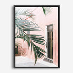 Shop Palm Doorway I Canvas Print a coastal themed painted framed canvas wall art print from The Print Emporium artwork collection - Buy Australian made fine art painting style stretched canvas prints for the home and your interior decor space, TPE-661-CA-35X46-NF