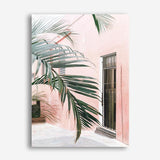 Shop Palm Doorway I Canvas Print a coastal themed painted framed canvas wall art print from The Print Emporium artwork collection - Buy Australian made fine art painting style stretched canvas prints for the home and your interior decor space, TPE-661-CA-35X46-NF