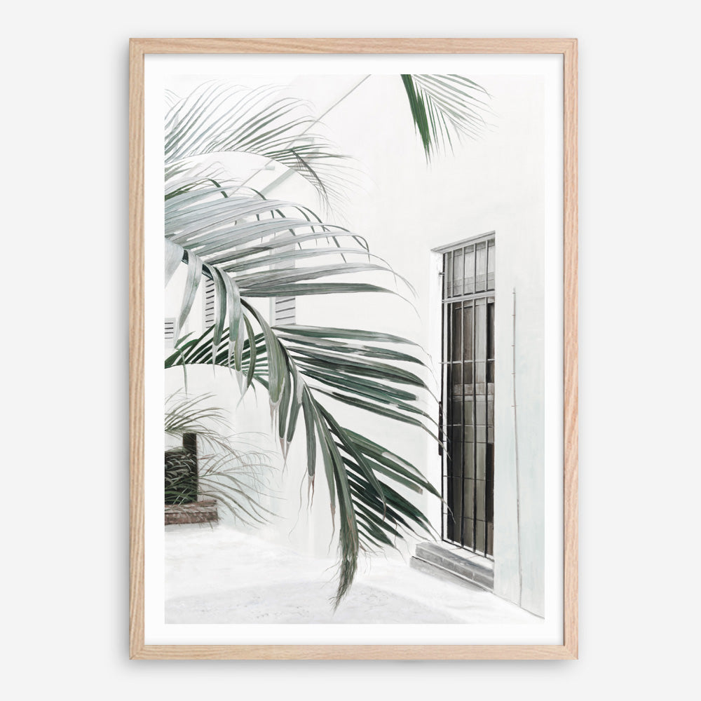 Shop Palm Doorway II Art Print a coastal themed painted wall art print from The Print Emporium wall artwork collection - Buy Australian made fine art painting style poster and framed prints for the home and your interior decor room, TPE-662-AP