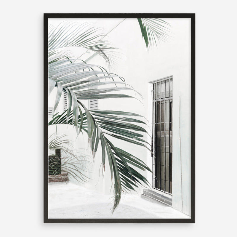 Shop Palm Doorway II Art Print a coastal themed painted wall art print from The Print Emporium wall artwork collection - Buy Australian made fine art painting style poster and framed prints for the home and your interior decor room, TPE-662-AP