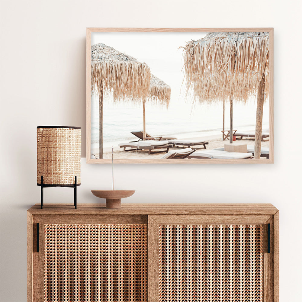 Shop Palm Parasols Photo Art Print a coastal themed photography wall art print from The Print Emporium wall artwork collection - Buy Australian made fine art poster and framed prints for the home and your interior decor, TPE-1290-AP