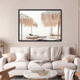 Shop Palm Parasols Photo Canvas Print a coastal themed photography framed stretched canvas print from The Print Emporium wall artwork collection - Buy Australian made prints for the home and your interior decor space, TPE-1290-CA-35X46-NF