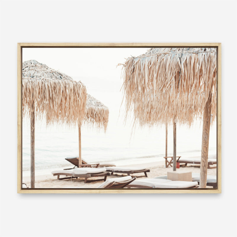 Shop Palm Parasols Photo Canvas Print a coastal themed photography framed stretched canvas print from The Print Emporium wall artwork collection - Buy Australian made prints for the home and your interior decor space, TPE-1290-CA-35X46-NF