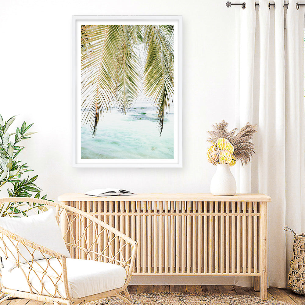 Shop Palm Shade Photo Art Print a coastal themed photography wall art print from The Print Emporium wall artwork collection - Buy Australian made fine art poster and framed prints for the home and your interior decor, TPE-1266-AP