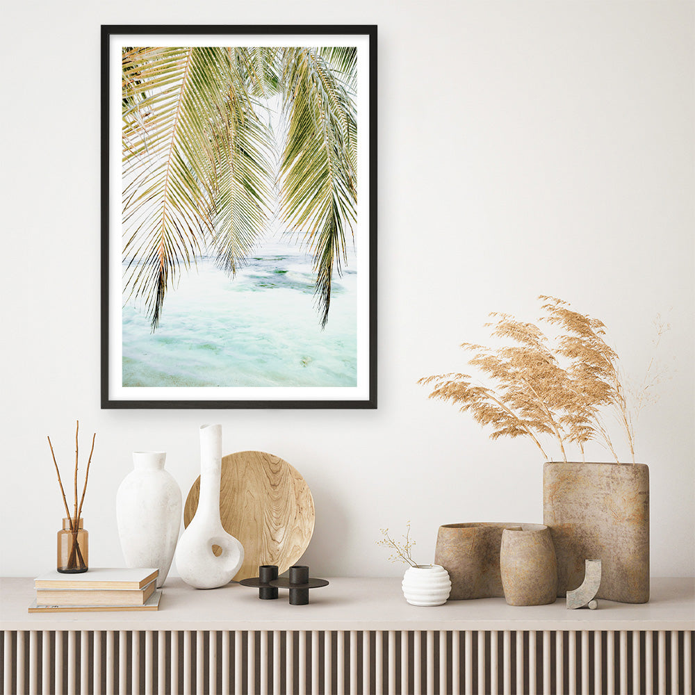 Shop Palm Shade Photo Art Print a coastal themed photography wall art print from The Print Emporium wall artwork collection - Buy Australian made fine art poster and framed prints for the home and your interior decor, TPE-1266-AP