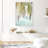 Shop Palm Shade Photo Canvas Print a coastal themed photography framed stretched canvas print from The Print Emporium wall artwork collection - Buy Australian made prints for the home and your interior decor space, TPE-1266-CA-35X46-NF
