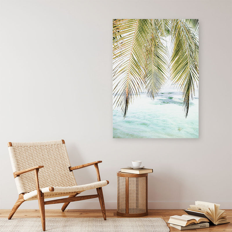 Shop Palm Shade Photo Canvas Print a coastal themed photography framed stretched canvas print from The Print Emporium wall artwork collection - Buy Australian made prints for the home and your interior decor space, TPE-1266-CA-35X46-NF