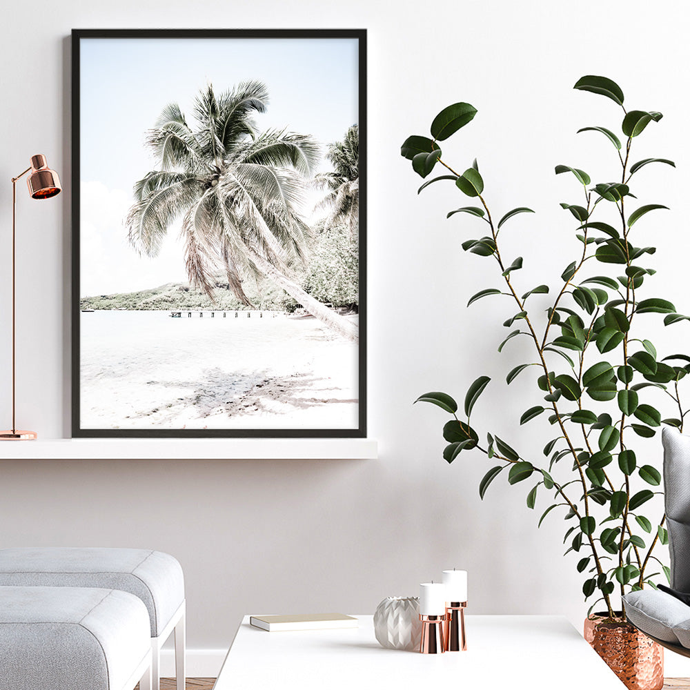 Shop Palm Shadow Photo Art Print a coastal themed photography wall art print from The Print Emporium wall artwork collection - Buy Australian made fine art poster and framed prints for the home and your interior decor, TPE-695-AP