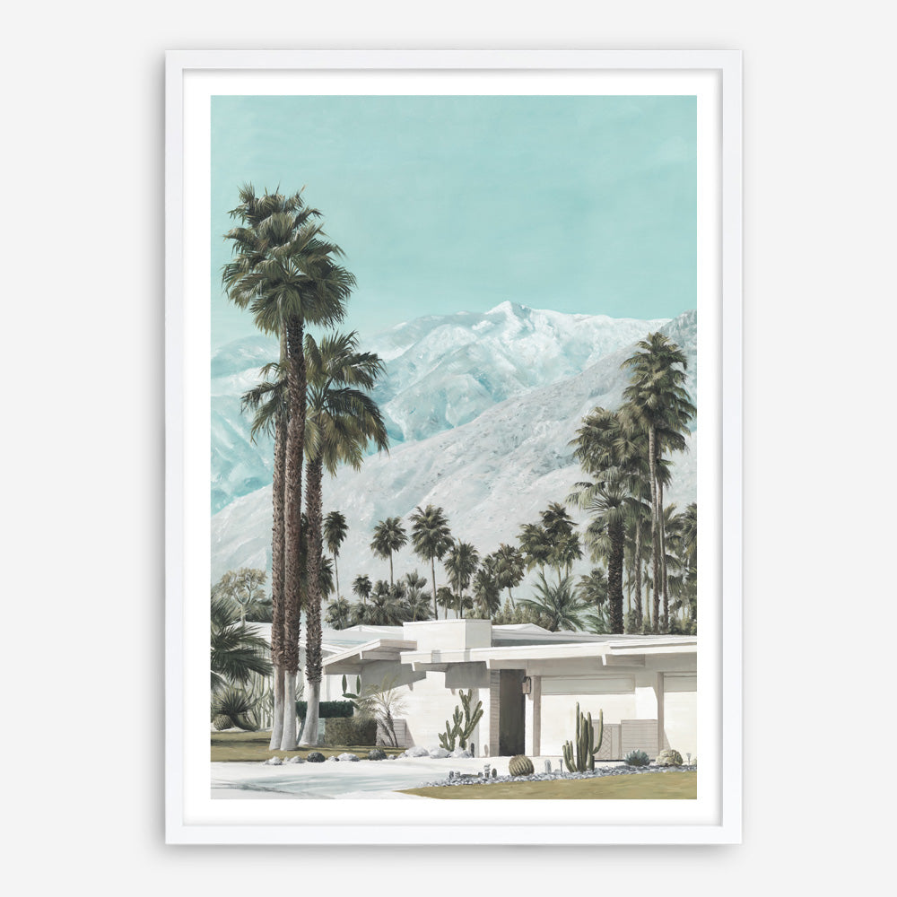 Shop Palm Springs Art Print a coastal themed painted wall art print from The Print Emporium wall artwork collection - Buy Australian made fine art painting style poster and framed prints for the home and your interior decor room, TPE-140-AP