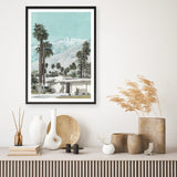 Shop Palm Springs Art Print a coastal themed painted wall art print from The Print Emporium wall artwork collection - Buy Australian made fine art painting style poster and framed prints for the home and your interior decor room, TPE-140-AP