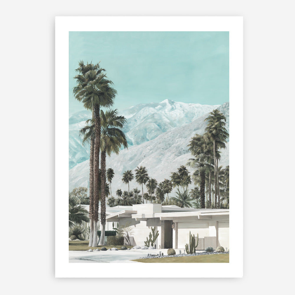 Shop Palm Springs Art Print a coastal themed painted wall art print from The Print Emporium wall artwork collection - Buy Australian made fine art painting style poster and framed prints for the home and your interior decor room, TPE-140-AP