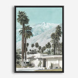 Shop Palm Springs Canvas Print a coastal themed painted framed canvas wall art print from The Print Emporium artwork collection - Buy Australian made fine art painting style stretched canvas prints for the home and your interior decor space, TPE-140-CA-35X46-NF