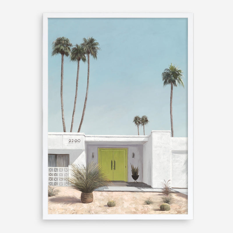 Shop Palm Springs Doorway 1 Art Print a coastal themed painted wall art print from The Print Emporium wall artwork collection - Buy Australian made fine art painting style poster and framed prints for the home and your interior decor room, TPE-194-AP