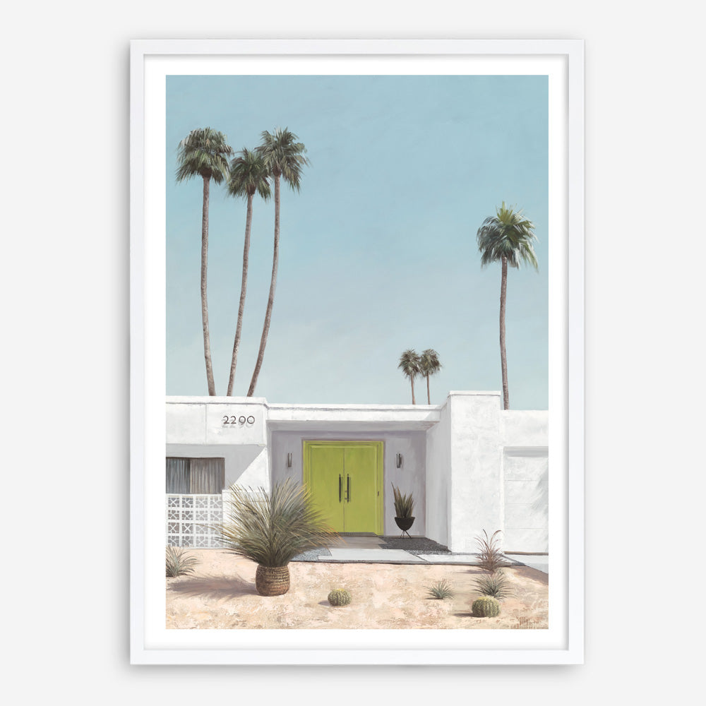 Shop Palm Springs Doorway 1 Art Print a coastal themed painted wall art print from The Print Emporium wall artwork collection - Buy Australian made fine art painting style poster and framed prints for the home and your interior decor room, TPE-194-AP