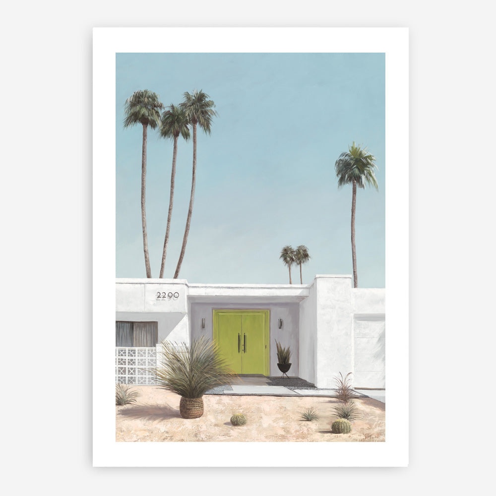 Shop Palm Springs Doorway 1 Art Print a coastal themed painted wall art print from The Print Emporium wall artwork collection - Buy Australian made fine art painting style poster and framed prints for the home and your interior decor room, TPE-194-AP