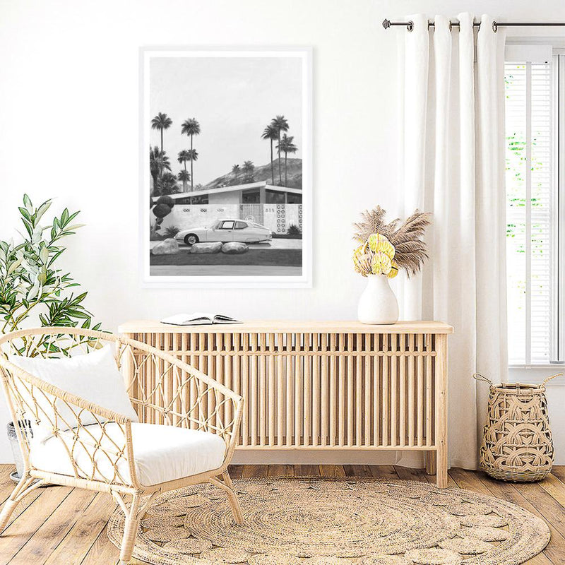 Shop Palm Springs Doorway 2 B&W Art Print a coastal themed painted wall art print from The Print Emporium wall artwork collection - Buy Australian made fine art painting style poster and framed prints for the home and your interior decor room, TPE-440-AP
