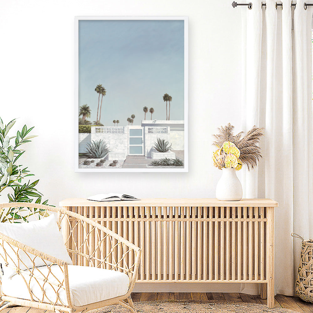 Shop Palm Springs Doorway 3 Art Print a coastal themed painted wall art print from The Print Emporium wall artwork collection - Buy Australian made fine art painting style poster and framed prints for the home and your interior decor room, TPE-196-AP