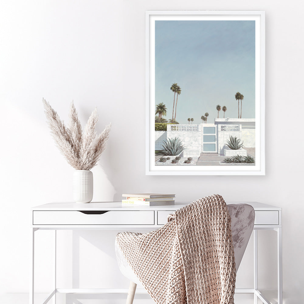 Shop Palm Springs Doorway 3 Art Print a coastal themed painted wall art print from The Print Emporium wall artwork collection - Buy Australian made fine art painting style poster and framed prints for the home and your interior decor room, TPE-196-AP