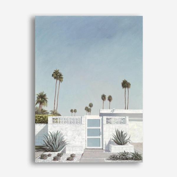 Shop Palm Springs Doorway 3 Canvas Print a coastal themed painted framed canvas wall art print from The Print Emporium artwork collection - Buy Australian made fine art painting style stretched canvas prints for the home and your interior decor space, TPE-196-CA-35X46-NF