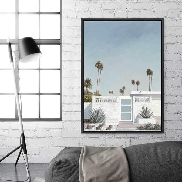 Shop Palm Springs Doorway 3 Canvas Print a coastal themed painted framed canvas wall art print from The Print Emporium artwork collection - Buy Australian made fine art painting style stretched canvas prints for the home and your interior decor space, TPE-196-CA-35X46-NF