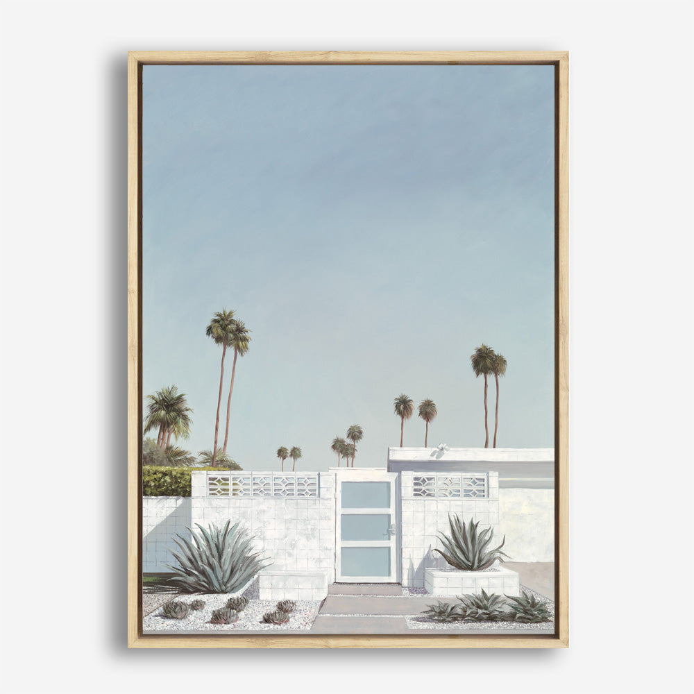 Shop Palm Springs Doorway 3 Canvas Print a coastal themed painted framed canvas wall art print from The Print Emporium artwork collection - Buy Australian made fine art painting style stretched canvas prints for the home and your interior decor space, TPE-196-CA-35X46-NF
