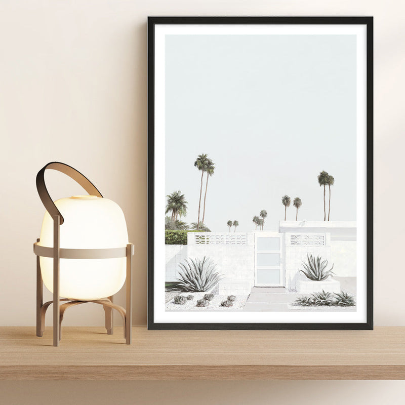 Shop Palm Springs Doorway 3 (Light) Art Print a coastal themed painted wall art print from The Print Emporium wall artwork collection - Buy Australian made fine art painting style poster and framed prints for the home and your interior decor room, TPE-616-AP