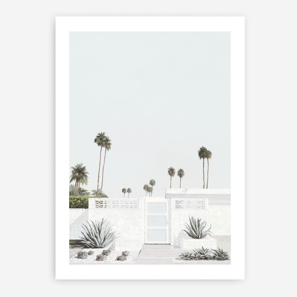 Shop Palm Springs Doorway 3 (Light) Art Print a coastal themed painted wall art print from The Print Emporium wall artwork collection - Buy Australian made fine art painting style poster and framed prints for the home and your interior decor room, TPE-616-AP
