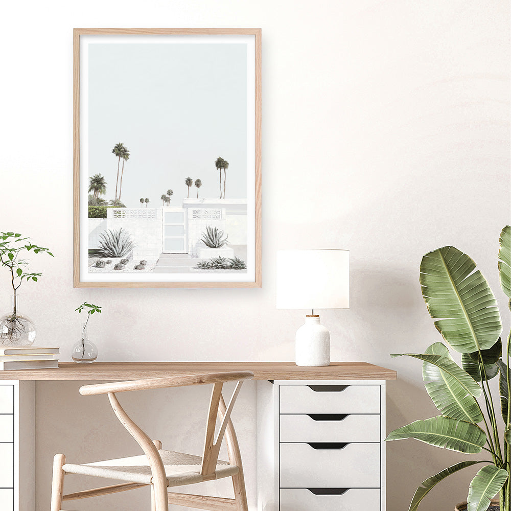 Shop Palm Springs Doorway 3 (Light) Art Print a coastal themed painted wall art print from The Print Emporium wall artwork collection - Buy Australian made fine art painting style poster and framed prints for the home and your interior decor room, TPE-616-AP