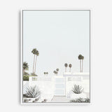 Shop Palm Springs Doorway 3 (Light) Canvas Print a coastal themed painted framed canvas wall art print from The Print Emporium artwork collection - Buy Australian made fine art painting style stretched canvas prints for the home and your interior decor space, TPE-616-CA-35X46-NF