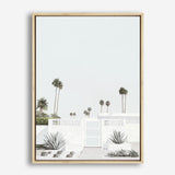 Shop Palm Springs Doorway 3 (Light) Canvas Print a coastal themed painted framed canvas wall art print from The Print Emporium artwork collection - Buy Australian made fine art painting style stretched canvas prints for the home and your interior decor space, TPE-616-CA-35X46-NF