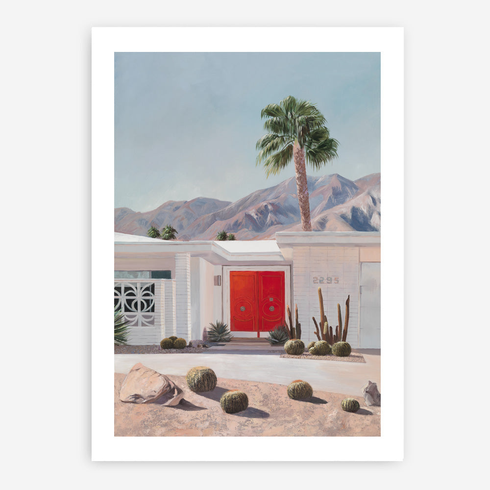 Shop Palm Springs Doorway 4 Art Print a coastal themed painted wall art print from The Print Emporium wall artwork collection - Buy Australian made fine art painting style poster and framed prints for the home and your interior decor room, TPE-206-AP
