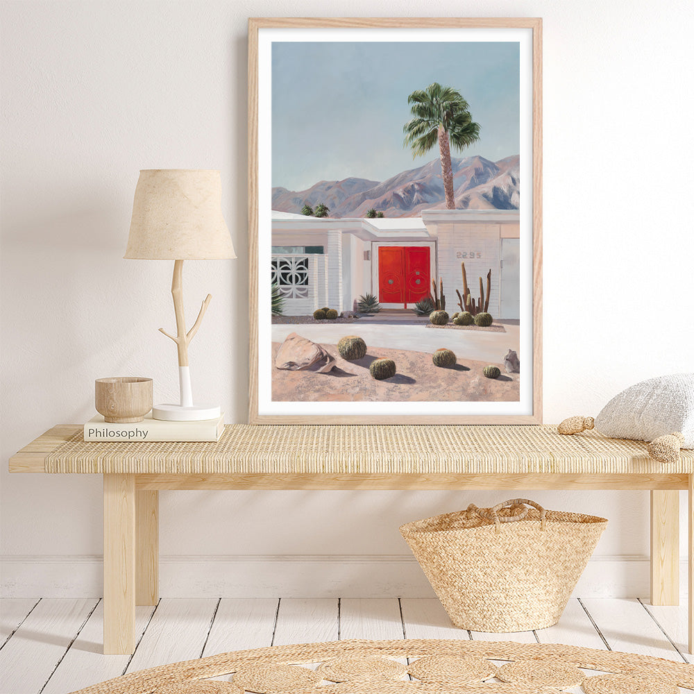 Shop Palm Springs Doorway 4 Art Print a coastal themed painted wall art print from The Print Emporium wall artwork collection - Buy Australian made fine art painting style poster and framed prints for the home and your interior decor room, TPE-206-AP