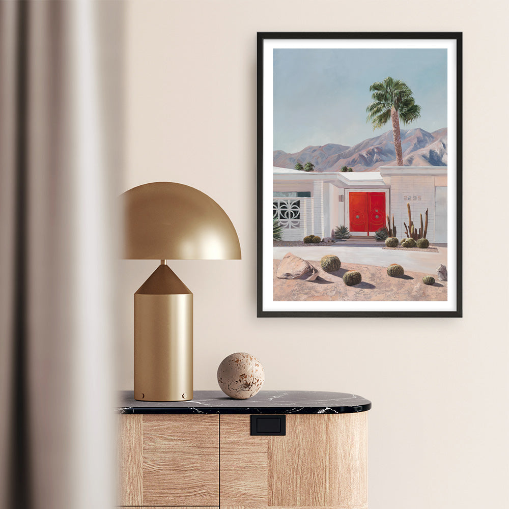 Shop Palm Springs Doorway 4 Art Print a coastal themed painted wall art print from The Print Emporium wall artwork collection - Buy Australian made fine art painting style poster and framed prints for the home and your interior decor room, TPE-206-AP