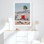 Shop Palm Springs Doorway 4 Art Print a coastal themed painted wall art print from The Print Emporium wall artwork collection - Buy Australian made fine art painting style poster and framed prints for the home and your interior decor room, TPE-206-AP
