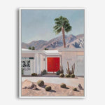 Shop Palm Springs Doorway 4 Canvas Print a coastal themed painted framed canvas wall art print from The Print Emporium artwork collection - Buy Australian made fine art painting style stretched canvas prints for the home and your interior decor space, TPE-206-CA-35X46-NF