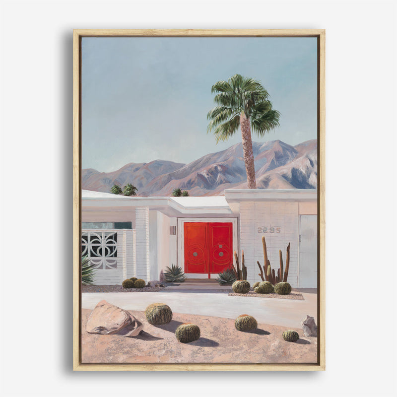 Shop Palm Springs Doorway 4 Canvas Print a coastal themed painted framed canvas wall art print from The Print Emporium artwork collection - Buy Australian made fine art painting style stretched canvas prints for the home and your interior decor space, TPE-206-CA-35X46-NF