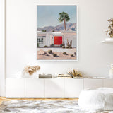 Shop Palm Springs Doorway 4 Canvas Print a coastal themed painted framed canvas wall art print from The Print Emporium artwork collection - Buy Australian made fine art painting style stretched canvas prints for the home and your interior decor space, TPE-206-CA-35X46-NF